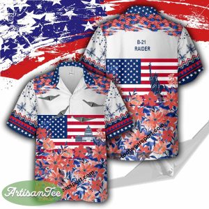 Aircraft B-21 Raider B21 Liberty, US Capitol Independece Day Hawaiian Shirt Gift Beach - B-21 Raider B21 Aircraft Veteran Hawaiian Shirt Photo 2