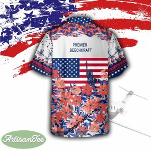 Aircraft Beechcraft Premier Capitol, Liberty Gift Memory 3D Hawaiian Shirt For Men Women - Beechcraft Premier Aircraft Veteran Hawaiian Shirt Photo 2