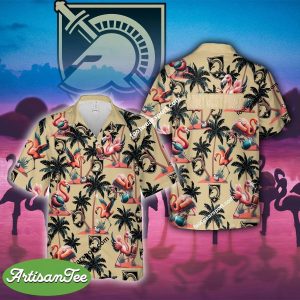 Army West Point Black Knights Coconut Tree Island Hawaiian Shirt Flamingo Play Football For Summer - NCAA Army West Point Black Knights Flamingo Play Football Hawaiian Shirt Photo 2