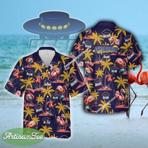 Flamingo Play Football UC Santa Barbara Gauchos Aloha Hawaiian Shirt Gift For Fans - NCAA2 UC Santa Barbara Gauchos Flamingo Play Football Hawaiian Shirt Photo 2