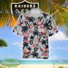 Flamingo Play With Las Vegas Raiders Hawaiian Shirt For Beach - NFL Las Vegas Raiders Flamingo Play Football Hawaiian Shirt Photo 1