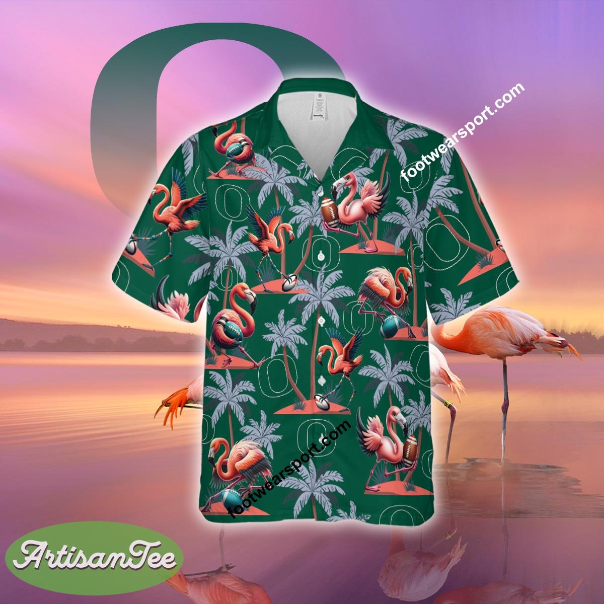 Flamingo Play With Oregon Ducks 3D Hawaiian Shirt For Men And Women 2 Flamingo Play With Oregon Ducks 3D Hawaiian Shirt For Men And Women - NCAA Oregon Ducks Flamingo Play Football Hawaiian Shirt Photo 1