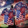 Logo MLB Boston Red Sox US Flag Pattern Firework Memory Fans Hawaiian Shirt All Over Print Gift Independence Day - Logo MLB Boston Red Sox US Flag Pattern Firework Memory Fans Hawaiian Shirt All Over Print Gift Independence Day