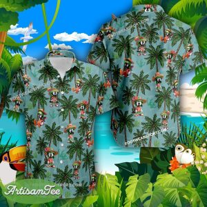 Marvin the Martian Go Beach Coconut Vintage Hawaiian Shirt AOP Special Gifts - Marvin the Martian Go Beach Coconut Hawaiian Shirt Photo 2