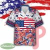 MLB Philadelphia Phillies Hawaiian Shirt Short Sleeve For Independence Day Custom Name - MLB Philadelphia Phillies Independence Day Hawaiian Shirt Photo 1