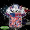NFL Baltimore Ravens Memory Hawaiian Shirt AOP Custom Name - NFL Baltimore Ravens Independence Day Hawaiian Shirt Photo 1