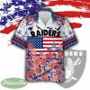 NFL Las Vegas Raiders Hawaiian Shirt Gift Independence Day Custom Name - NFL Las Vegas Raiders Independence Day Hawaiian Shirt Photo 1