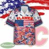 NHL Calgary Flames AOP Hawaiian Shirt Gift Independence Day Custom Name - NHL Calgary Flames Independence Day Hawaiian Shirt Photo 1
