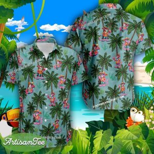 Pink Panther Go Beach Coconut Vintage Hawaiian Shirt All Over Print Gift Summer - Pink Panther Go Beach Coconut Hawaiian Shirt Photo 2