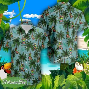 The Grinch Go Beach Coconut Vintage AOP Hawaiian Shirt Gift For Fans - The Grinch Go Beach Coconut Hawaiian Shirt Photo 2