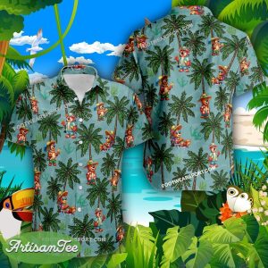 Yogi Bear Go Beach Coconut Vintage 3D Hawaiian Shirt For Men And Women - Yogi Bear Go Beach Coconut Hawaiian Shirt Photo 2