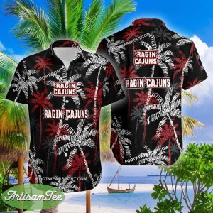 Louisiana Ragin Cajuns 3D Hawaiian Shirt Coconut Tree Vintage For Men And Women - NCAA Louisiana Ragin Cajuns 3D Hawaiian Shirt Coconut Tree_2
