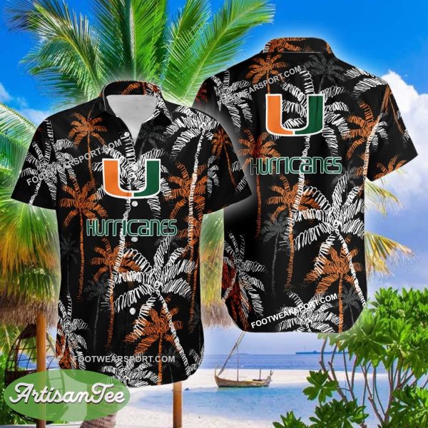 Miami (FL) Hurricanes 3D Hawaiian Shirt Coconut Tree Vintage For Men And Women - NCAA Miami (FL) Hurricanes 3D Hawaiian Shirt Coconut Tree_2