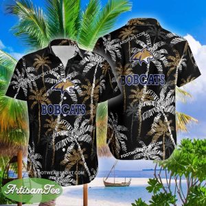 Montana State Bobcats Hawaiian Shirt Coconut Tree Vintage AOP Special Gifts - NCAA2 Montana State Bobcats 3D Hawaiian Shirt Coconut Tree_2