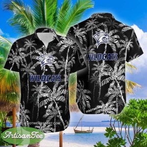 New Hampshire Wildcats Hawaiian Shirt Coconut Tree Vintage All Over Print Gift Summer - NCAA2 New Hampshire Wildcats 3D Hawaiian Shirt Coconut Tree_2