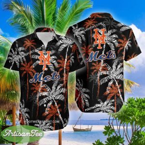 New York Mets Hawaiian Shirt Coconut Tree Vintage For Men And Women - MLB New York Mets 3D Hawaiian Shirt Coconut Tree_2