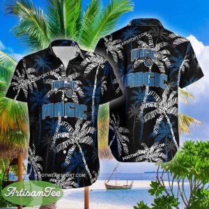 Orlando Magic Hawaiian Shirt Coconut Tree Vintage AOP Special Gifts - NBA Orlando Magic 3D Hawaiian Shirt Coconut Tree_2