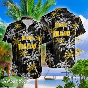 Toledo Rockets Aloha Hawaiian Shirt Coconut Tree Vintage Gift For Fans - NCAA Toledo Rockets 3D Hawaiian Shirt Coconut Tree_2