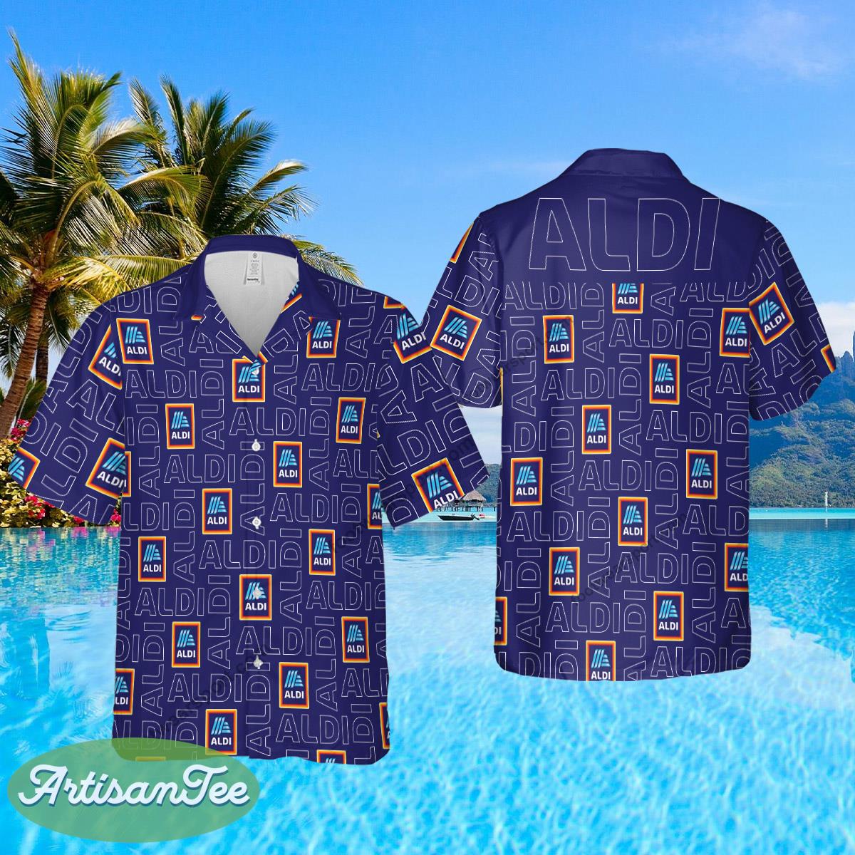 aldi Brand Paradise Brand AOP Hawaiian Shirt Men And Women Gift - aldi Brand Paradise Brand AOP Hawaiian Shirt Men And Women Gift
