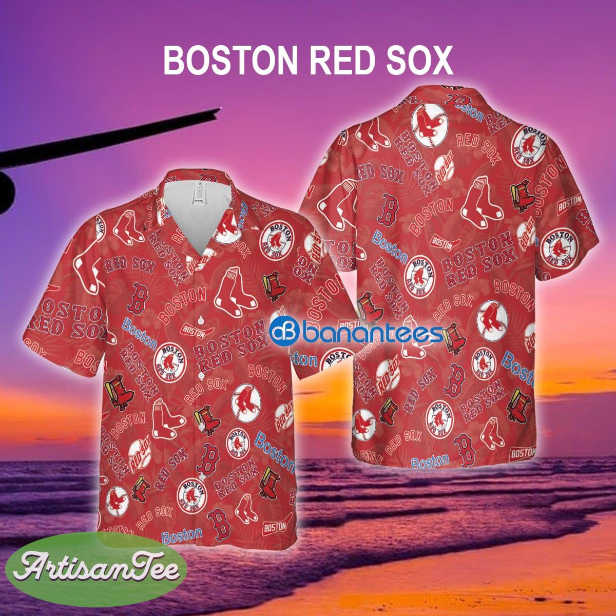 Boston Red Sox Hawaiian Shirt Pattern Logo AOP Special Gifts - Boston Red Sox Hawaiian Shirt Pattern Logo AOP Special Gifts