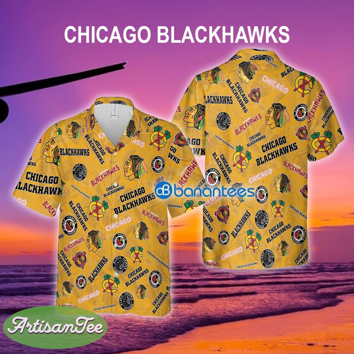 Chicago Blackhawks 3D Hawaiian Shirt Pattern Logo Special Gifts - Chicago Blackhawks 3D Hawaiian Shirt Pattern Logo Special Gifts