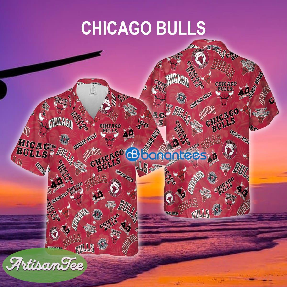 Chicago Bulls Aloha Hawaiian Shirt Pattern Logo For Beach - Chicago Bulls Aloha Hawaiian Shirt Pattern Logo For Beach