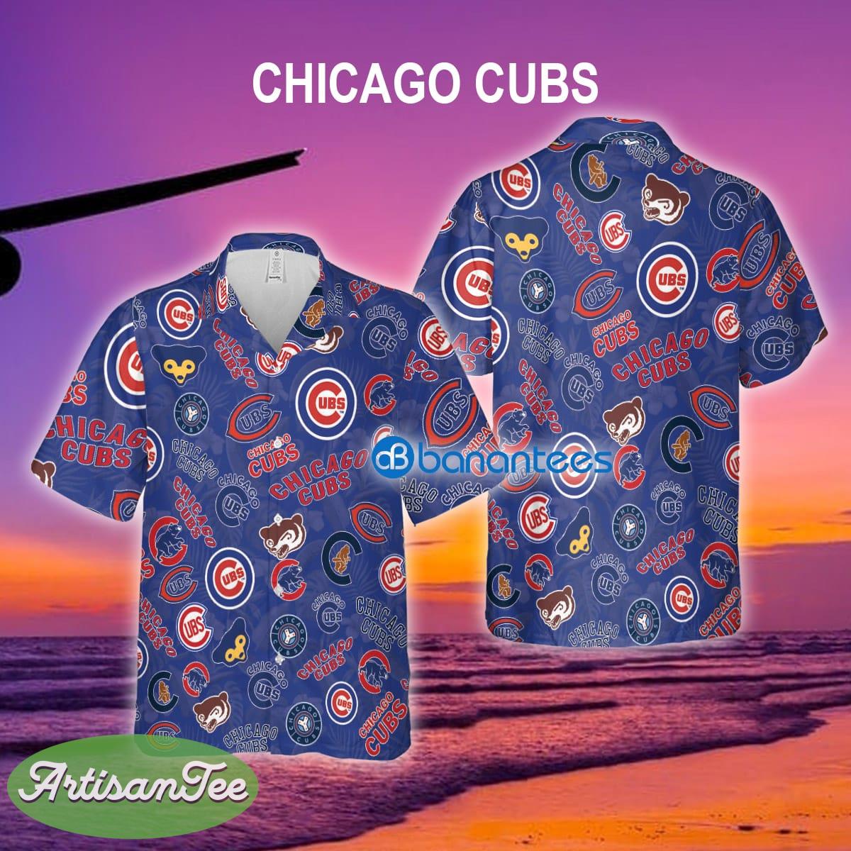 Chicago Cubs Hawaiian Shirt Pattern Logo For Beach - Chicago Cubs Hawaiian Shirt Pattern Logo For Beach