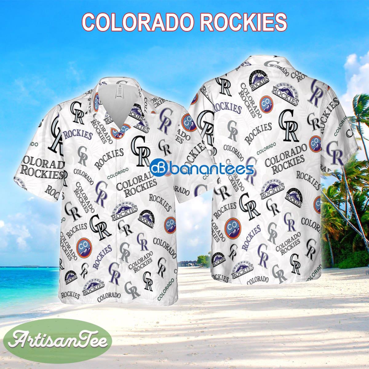 Colorado Rockies 3D 3D Hawaiian Shirt White Pattern Logo New For Men And Women - Colorado Rockies 3D 3D Hawaiian Shirt White Pattern Logo New For Men And Women