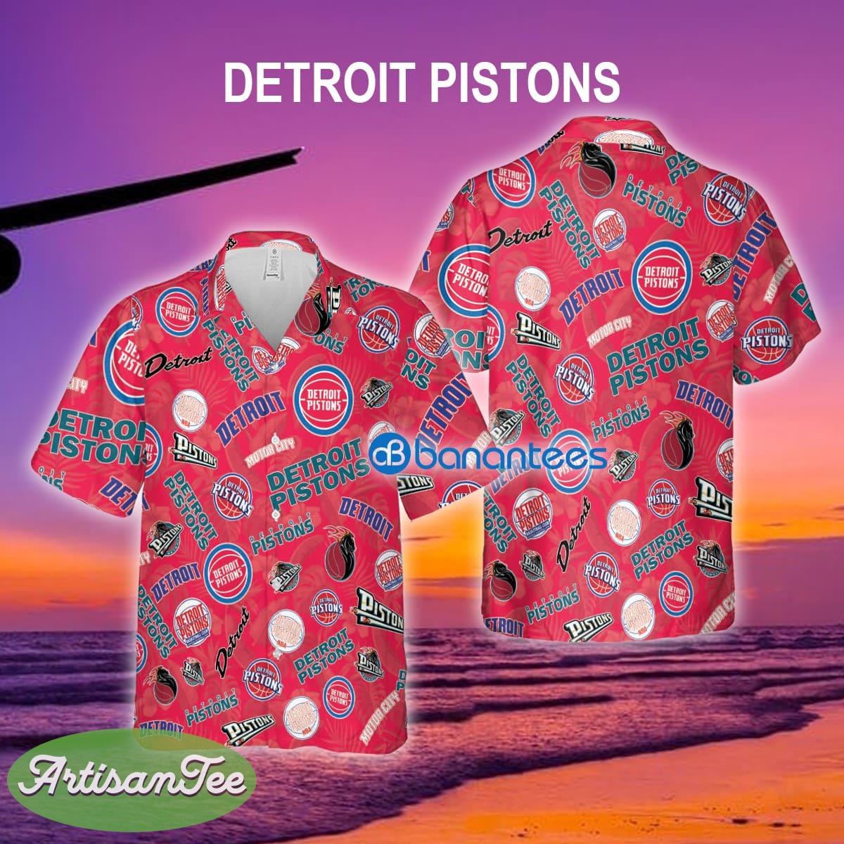 Detroit Pistons Hawaiian Shirt Pattern Logo AOP Special Gifts - Detroit Pistons Hawaiian Shirt Pattern Logo AOP Special Gifts