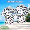 Memphis Grizzlies 3D Hawaiian Shirt White Pattern Logo New AOP Special Gifts - Memphis Grizzlies 3D Hawaiian Shirt White Pattern Logo New AOP Special Gifts