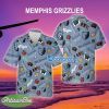 Memphis Grizzlies Hawaiian Shirt Pattern Logo All Over Print For Beach - Memphis Grizzlies Hawaiian Shirt Pattern Logo All Over Print For Beach