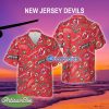 New Jersey Devils Hawaiian Shirt Pattern Logo For Beach - New Jersey Devils Hawaiian Shirt Pattern Logo For Beach