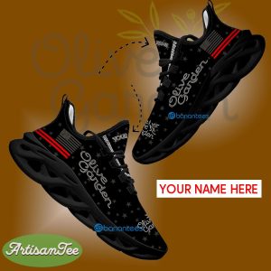Olive Garden Bulk Sport Sneaker Represent Custom Name Gift Max Soul Shoes USA Flag Star New For Fans - Olive Garden Bulk Running Shoes New Trending Personalized Photo 1