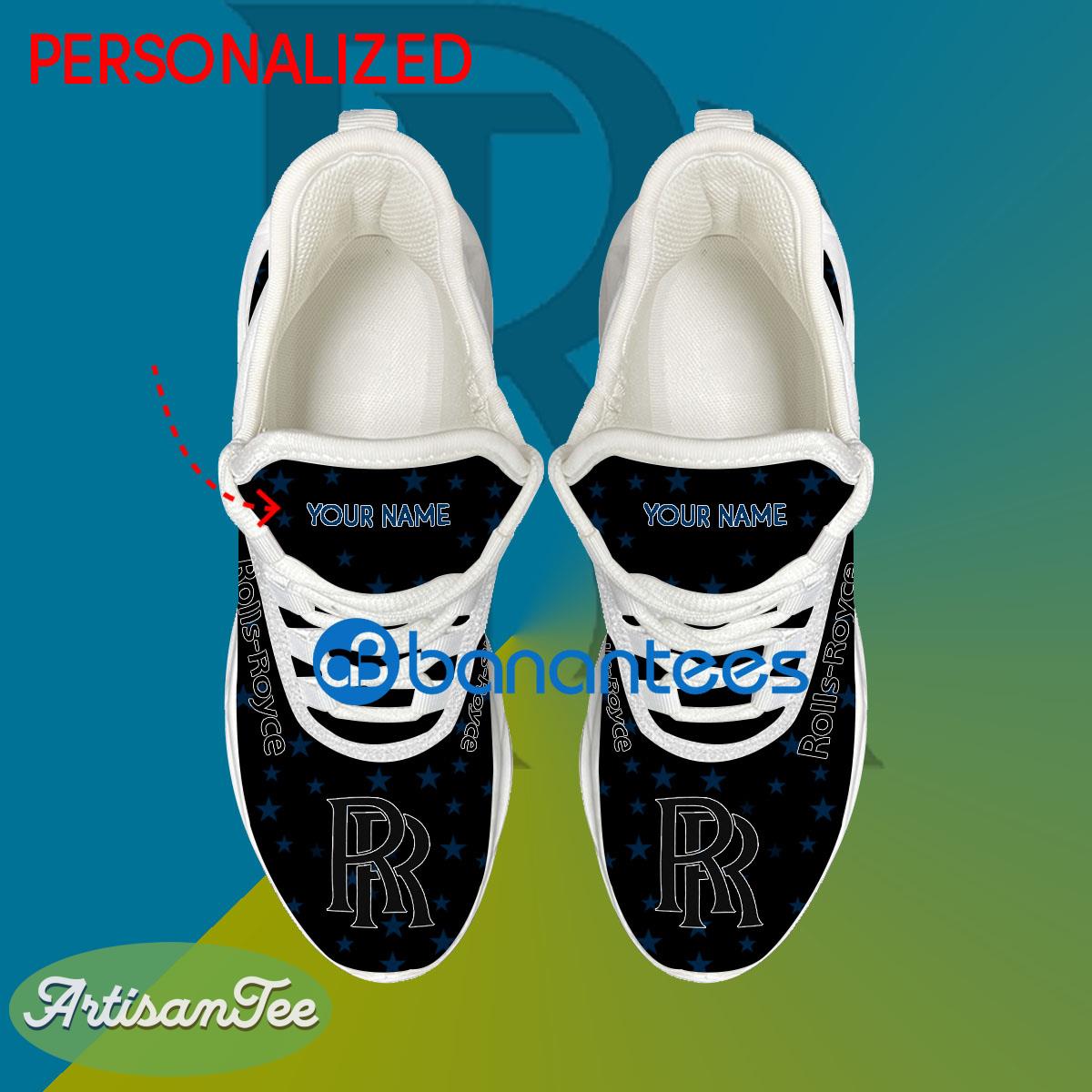 Rolls Royce Car Racing Running Sneaker Craftsmanship Custom Name Gift Max Soul Shoes USA Flag Star New For Fans - Rolls Royce Car Racing Running Shoes New Trending Personalized Photo 2