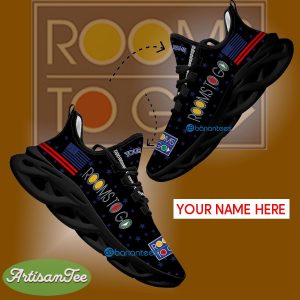 Rooms To Go Sport Sneaker Detail Custom Name Gift Max Soul Shoes USA Flag Star New For Fans - Rooms To Go Running Shoes New Trending Personalized Photo 1