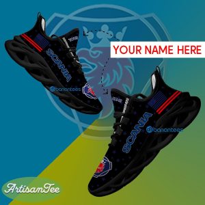 Scania Truck Running Sneaker Innovative Custom Name Gift Max Soul Shoes USA Flag Star New For Fans - Scania Truck Running Shoes New Trending Personalized Photo 1
