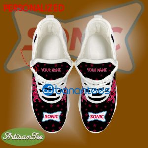 Sonic Drive In Running Sneaker Chic Custom Name Gift Max Soul Shoes USA Flag Star New For Fans - Sonic Drive In Running Shoes New Trending Personalized Photo 2