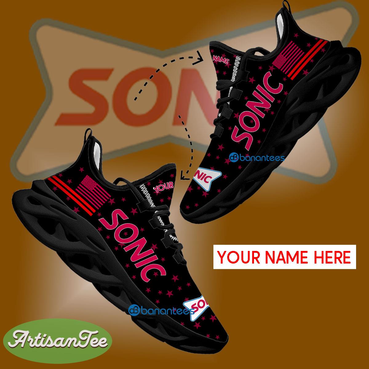 Sonic Drive In Running Sneaker Chic Custom Name Gift Max Soul Shoes USA Flag Star New For Fans - Sonic Drive In Running Shoes New Trending Personalized Photo 1