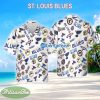 St. Louis Blues 3D Hawaiian Shirt White Pattern Logo New For Beach - St. Louis Blues 3D Hawaiian Shirt White Pattern Logo New For Beach