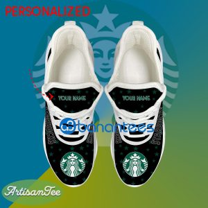 Starbucks Running Sneaker Versatile Custom Name Gift Max Soul Shoes USA Flag Star New For Fans - Starbucks Running Shoes New Trending Personalized Photo 2