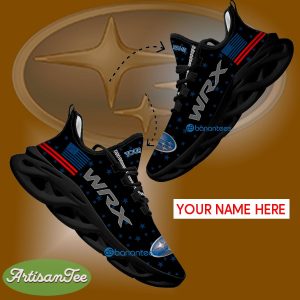Subaru WRX Sti Car Racing Chunky Sneaker Athletic Custom Name Gift Max Soul Shoes USA Flag Star New For Fans - Subaru WRX Sti Car Racing Running Shoes New Trending Personalized Photo 1