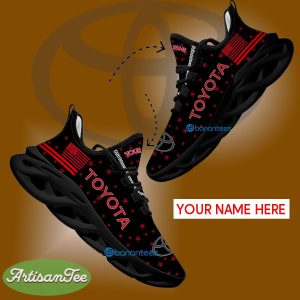 Toyota Car Racing Chunky Sneaker Branding Custom Name Gift Max Soul Shoes USA Flag Star New For Fans - Toyota Car Racing Running Shoes New Trending Personalized Photo 1