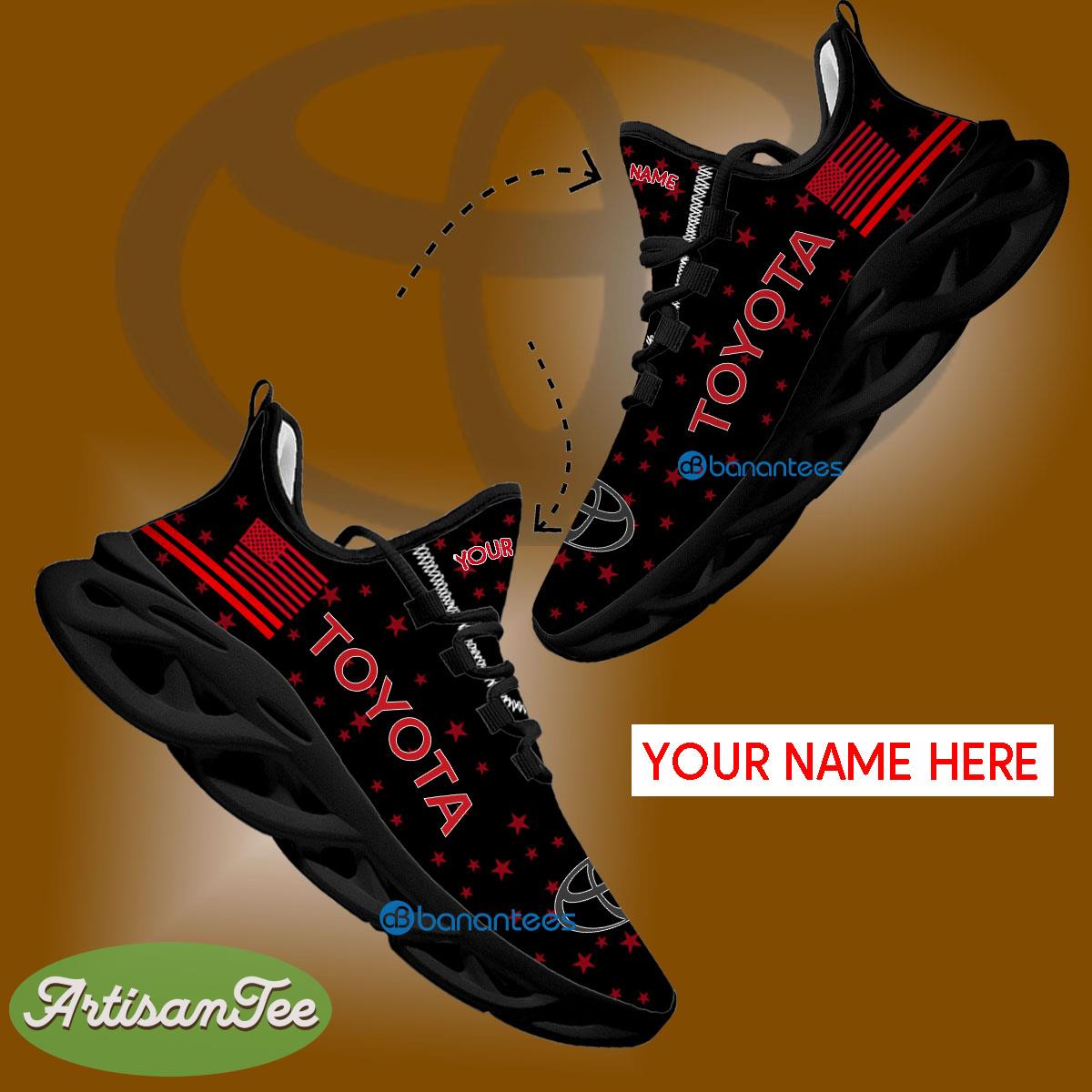 Toyota Car Racing Chunky Sneaker Branding Custom Name Gift Max Soul Shoes USA Flag Star New For Fans - Toyota Car Racing Running Shoes New Trending Personalized Photo 1