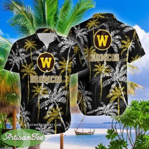 Western Michigan Broncos Hawaiian Shirt Coconut Tree Vintage All Over Print Gift Summer - NCAA Western Michigan Broncos 3D Hawaiian Shirt Coconut Tree_2