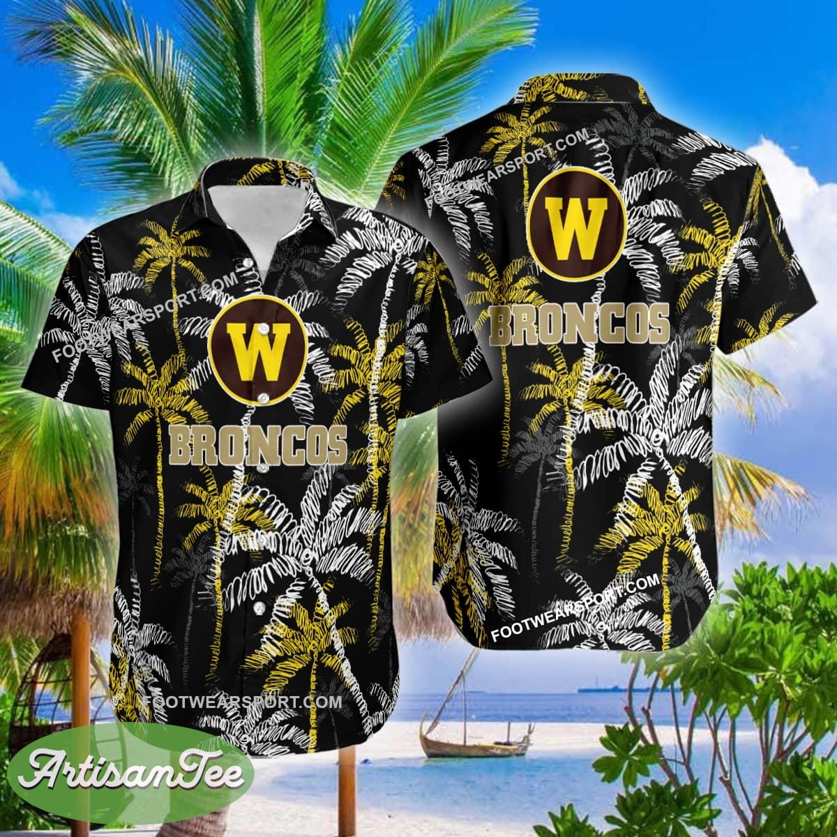 Western Michigan Broncos Hawaiian Shirt Coconut Tree Vintage All Over Print Gift Summer - NCAA Western Michigan Broncos 3D Hawaiian Shirt Coconut Tree_2