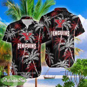 Youngstown State Penguins 3D Hawaiian Shirt Coconut Tree Vintage For Men And Women - NCAA2 Youngstown State Penguins 3D Hawaiian Shirt Coconut Tree_2