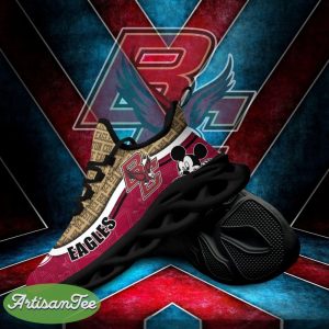 Boston College Eagles Black And White Clunky Sneaker NCAA Teams For Fans Running Shoes New Clunky Sneakers - Boston College Eagles Black And White Clunky Sneakers For Fans This Season, Custom Sport Shoes_3