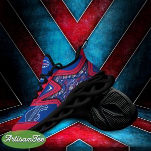 Buffalo Bills Black And White Clunky Shoes NFL Teams For Fans Running Sports Shoes New Men And Women - Buffalo Bills Black And White Clunky Shoes For Fans This Season_4