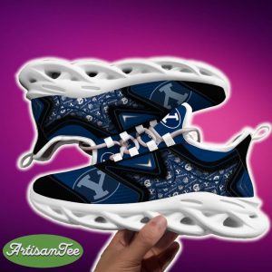 BYU Cougars Black And White Chunky Shoes NCAA Teams For Fans Running Shoes Best Chunky Sneakers - BYU Cougars Black And White Clunky Shoes For Fans This Season_2