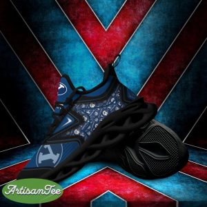 BYU Cougars Black And White Chunky Shoes NCAA Teams For Fans Running Shoes Best Chunky Sneakers - BYU Cougars Black And White Clunky Shoes For Fans This Season_4